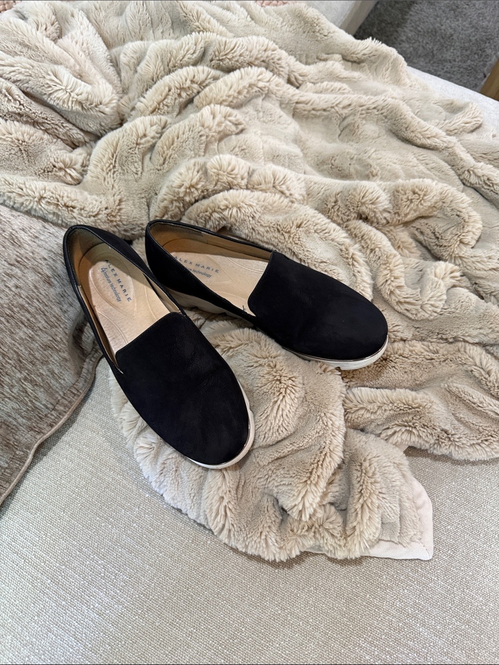 Black Slip-On Suede Sneakers